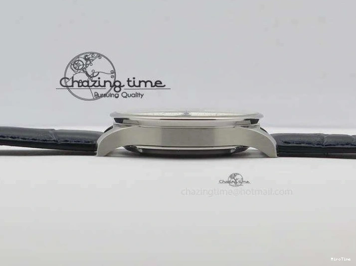 MIROTIME 0424 UrbanStyle Portuguese IW371446 ZF 1:1 Best Edition SS White Dial Blue Markers On Blue Leather Strap  A79350 V 7270